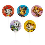 Set 5 lumanari tort Paw Patrol / Patrula Catelusilor 3 cm