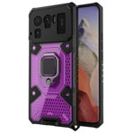 Husa telefon pentru Xiaomi Mi 11 Ultra, Honeycomb Armor, Techsuit, rose-violet