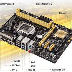 Placa de baza Asus H81M-C, Socket 1150, mATX, Shield, Cooler, Suporta CPU Gen 4, ASUS