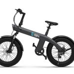 Bicicleta electrica iSEN Q3 Fat Bike, 750 W, 7 viteze Shimano, Rulare full electric sau asistata, Viteza maxima 45km/h, Baterie detasabila, IP54 (Gri), iSEN