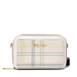Tommy Hilfiger Geantă Iconic Tommy Camera Bag Check AW0AW11997 Bej