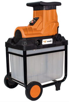 Tocator crengi si resturi vegetale electric Ruris ST200, 2800 W, 230 V,diametru maxim tocare 45 mm,cos colectare 45 l,roti transport