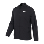 Nike, Jacheta cu imprimeu logo si tehnologie Dri-Fit, pentru fitness, Negru, M
