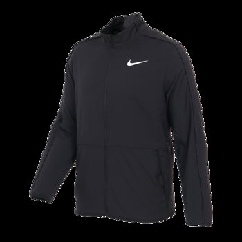 Nike, Jacheta cu imprimeu logo si tehnologie Dri-Fit, pentru fitness, Negru, M