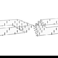 Gossi padoc pentru caini, negru, 16 m2, otel, Gossi