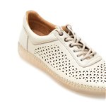 Pantofi casual OZIYS albi, 22109, din piele naturala, OZIYS