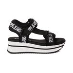 Sandale sport femei Pepe Jeans negre cu detalii albe 3191DS90505N, Pepe Jeans