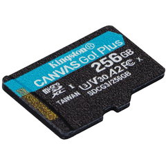 Kingston 256GB SDXC Canvas Go Plus 170R C10 UHS-I U3 V30 EAN: 740617301519, KINGSTON