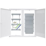 Media combi-enclosure frame and doors, horizontal 4-rows, Schrack