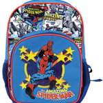 Ghiozdan clasa 0 Pigna Spiderman comics albastru SMRS1842-1 smrs1842-1