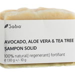 Sampon solid de Avocado, Aloe Vera si Tea Tree, 130g, Sabio, Sabio