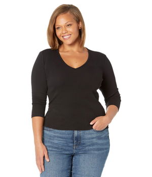 Imbracaminte Femei Michael Stars Adele Long Sleeve Top Black, Michael Stars