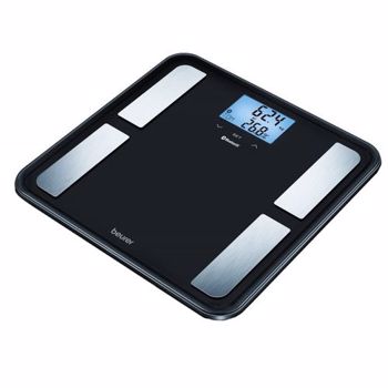 Cantar corporal Beurer BF850, 180Kg, 100g, 8 memorii, display dual, indice masa corporala, Negru