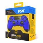 Controller Metaltech Wireless Steelplay Blue pentru PC PlayStation 3 si PlayStation 4