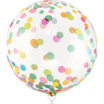 Balon transparent Bobo cu confetti multicolor 40cm, 