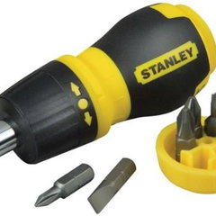Surubelnita magnetica multibit cu 6 varfuri cu clichet Stanley 0-66-358, varf magnetic, constructie durabila din plastic ABS, magazie pentru depozitarea bitilor