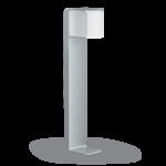 Lampa cu senzor Cubo GL 80 LED (argintiu), de exterior, cu picior, bluetooth, senzor miscare 160° IHF, Steinel