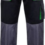 Pantaloni de lucru Lahti Pro din bumbac negru și verde, mărimea L (L4050652), Lahti Pro