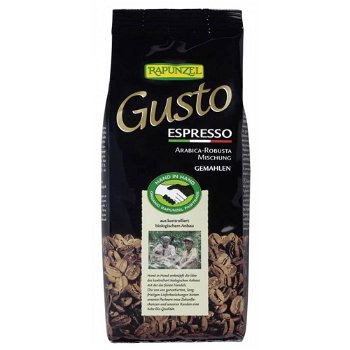 Cafea Gusto Espresso macinata Eco-Bio 250g - Rapunzel, Rapunzel