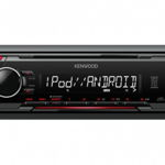 Sistem auto Kenwood KMM-203 Radio cu USB 4x 50W Rosu