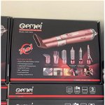 Perie electrica cu aer cald Gemei GM-4831- 7 in 1 Pink 2200W, GAVE
