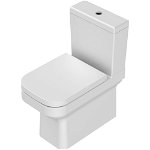Set WC Menuet Noura 7T0087-W.09, oval, evacuare verticala, ceramica sanitara, alb, Menuet-Turkuaz