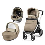 Carucior 3 In 1, Peg Perego, Book Plus 51 S, Titania White, Class, Class Beige