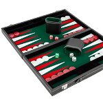 Set joc table/Backgammon din piele ecologica