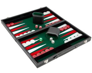 Set joc table/Backgammon din piele ecologica