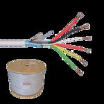 Cablu de alarma 6 fire ecranate + alimentare 2x0.75, cupru integral, 500m Elan Italia 6CUEF+2x0.75-T, ELAN