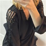 Bluza dama cu dantela NEAGRA, Magazin Online Zaire.ro: Haine dama, casual, office sau elegante