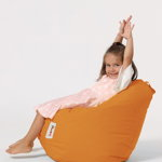 Fotoliu puf pentru copii, Bean Bag, Ferndale, 60x60 cm, poliester impermeabil, portocaliu, Ferndale
