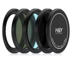 Kit filtre H&Y 49mm MRCUV+CPL+ND64+ capac aluminiu si inel magnetic pentru Sony DSC-RX100 MK1-MK6 si Sony ZV-1 SOZV-1, H&Y