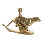 Candelabru DKD Home Decor Rășină Leopard (25 x 6 x 14 cm), DKD Home Decor