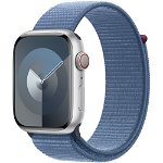 Apple SmartWatch Apple Watch S9, Cellular, 45mm Carcasa Aluminium Silver, Winter Blue Sport Loop, Apple