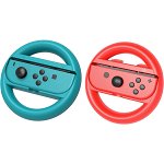 Suporti tip Volan iPega SW087 pentru Nintendo Switch Joy-Con, 2 Bucati, Rosu/Albastru