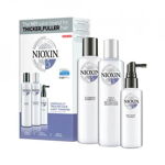 Set pentru par normal spre aspru cu aspect subtiat Nioxin System 5, Sampon 150 ml + Balsam 150 ml + Tratament 50 ml, NIOXIN