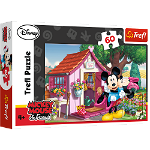 Puzzle Trefl Disney Mickey Mouse, Mickey si Minnie in gradina 60 piese, Trefl