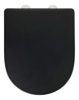 Capac de toaleta, Wenko, Exclusive O.novo, 36.5 x 45 cm, duroplast, negru, Wenko