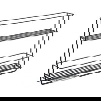 Raft de perete cu douÄetaje pentru condimente Metaltex Lava, negru, Metaltex