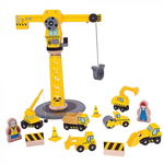 Set constructie - Macara, BIGJIGS Toys, 2-3 ani +, BIGJIGS Toys