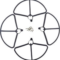 Set de 4 protectii pentru amortizoare drona Hubsan H501S RC Quadcopter ZYGY, plastic, negru