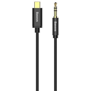 Cablu audio, Baseus, USB-C/Jack 3.5 mm, 120 cm, Negru