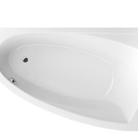 Cadă de baie asimetrică pe colț Radaway Rineia 150x95,5x45 cm colț stânga acril alb WA1-31-150x095L