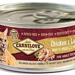 CARNILOVE Conservă pentru pisici, cu Pui şi Miel 100g, Carnilove