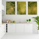 Set 3 tablouri canvas abstract imitatie marmura - Dimensiune multicanvas: 3 tablouri 40x60 cm, 