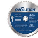 Disc pentru fierastrau circular, taiere otel Evolution M255TCT-52CS-1396, O255 x 25.4 mm, 52 dinti, EVOLUTION