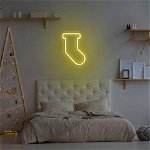 Lampa de perete Socks, Neon Graph, 18x24x2 cm, galben, Neon Graph
