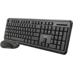 Kit tastatura si mouse Wireless TRUST Ody 23942, USB, negru