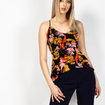 Top cu imprimeu floral si barete subtiri 2120108131, FARA BRAND